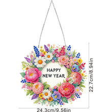 Load image into Gallery viewer, Acrylic Wreath Special Shaped Diamond Painting Kit for Home Window Decoration