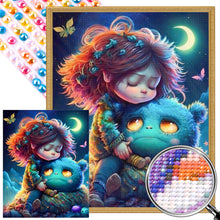 Load image into Gallery viewer, AB Diamond Painting - Full Round - Girl and magical creature (40*50CM)