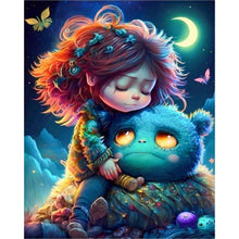 Load image into Gallery viewer, AB Diamond Painting - Full Round - Girl and magical creature (40*50CM)