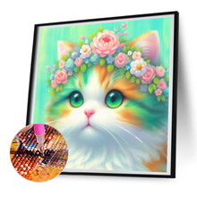 Load image into Gallery viewer, Diamond Painting - Full Round - Little white orange cat (30*30CM)