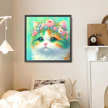 Load image into Gallery viewer, Diamond Painting - Full Round - Little white orange cat (30*30CM)