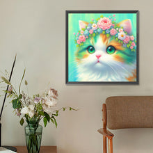 Load image into Gallery viewer, Diamond Painting - Full Round - Little white orange cat (30*30CM)