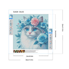Load image into Gallery viewer, Diamond Painting - Full Round - Blue-eyed ragdoll cat (30*30CM)