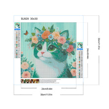 Load image into Gallery viewer, Diamond Painting - Full Round - Blue-white cat (30*30CM)