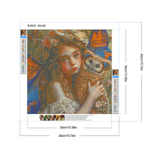 Load image into Gallery viewer, Diamond Painting - Full Round - Owl butterfly girl (40*40CM)