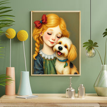 Load image into Gallery viewer, Diamond Painting - Full Round - Dog girl (40*50CM)