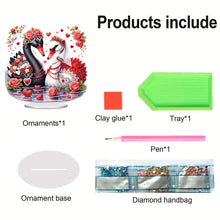 Load image into Gallery viewer, Acrylic Special Shape Valentines Day Swan 5D DIY Diamond Painting Ornament