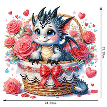 Load image into Gallery viewer, Acrylic Special Shape Valentines Day Dinosaur 5D DIY Diamond Painting Ornament