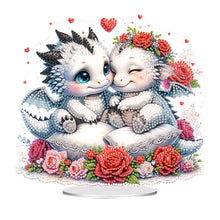 Load image into Gallery viewer, Acrylic Special Shape Valentines Day Dinosaur 5D DIY Diamond Painting Ornament