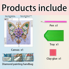 Load image into Gallery viewer, Diamond Painting - Partial Special Shaped - Flower butterfly (30*30CM)