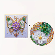 Load image into Gallery viewer, Diamond Painting - Partial Special Shaped - Flower butterfly (30*30CM)