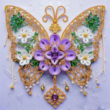 Load image into Gallery viewer, Diamond Painting - Partial Special Shaped - Flower butterfly (30*30CM)