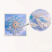Load image into Gallery viewer, Diamond Painting - Partial Special Shaped - Blue snowflake (30*30CM)