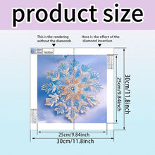 Load image into Gallery viewer, Diamond Painting - Partial Special Shaped - Blue snowflake (30*30CM)