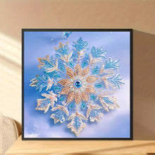 Load image into Gallery viewer, Diamond Painting - Partial Special Shaped - Blue snowflake (30*30CM)