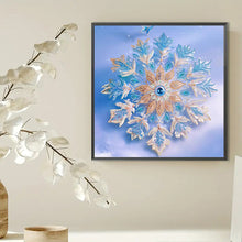 Load image into Gallery viewer, Diamond Painting - Partial Special Shaped - Blue snowflake (30*30CM)