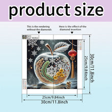Load image into Gallery viewer, Diamond Painting - Partial Special Shaped - Snowflake dragon apple (30*30CM)