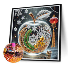 Load image into Gallery viewer, Diamond Painting - Partial Special Shaped - Snowflake dragon apple (30*30CM)