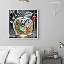 Load image into Gallery viewer, Diamond Painting - Partial Special Shaped - Snowflake dragon apple (30*30CM)
