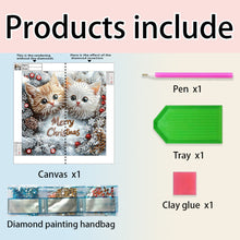 Load image into Gallery viewer, Diamond Painting - Partial Special Shaped - Pine cone double cat (30*30CM)