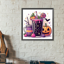 Load image into Gallery viewer, Diamond Painting - Full Round - Halloween coffee cup (40*40CM)