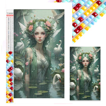 Load image into Gallery viewer, Diamond Painting - Full Square - Girl in Swan Lake (40*70CM)