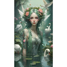 Load image into Gallery viewer, Diamond Painting - Full Square - Girl in Swan Lake (40*70CM)