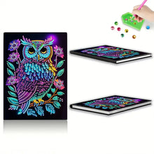 Load image into Gallery viewer, Special Shaped Owl 50 Pages Diamond Painting Notebook for Adults Students