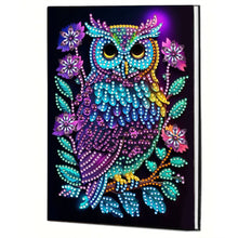 Load image into Gallery viewer, Special Shaped Owl 50 Pages Diamond Painting Notebook for Adults Students