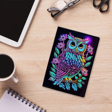 Load image into Gallery viewer, Special Shaped Owl 50 Pages Diamond Painting Notebook for Adults Students