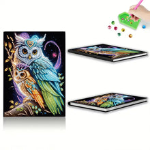 Load image into Gallery viewer, Special Shaped Owl 50 Pages Diamond Painting Notebook for Adults Students