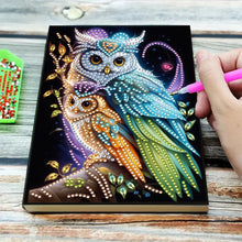 Load image into Gallery viewer, Special Shaped Owl 50 Pages Diamond Painting Notebook for Adults Students