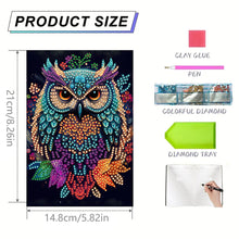 Load image into Gallery viewer, Special Shaped Owl 50 Pages Diamond Painting Notebook for Adults Students