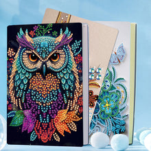Load image into Gallery viewer, Special Shaped Owl 50 Pages Diamond Painting Notebook for Adults Students