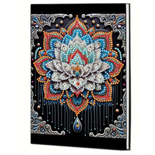 Load image into Gallery viewer, Special Shaped Mandala Lotus 50 Pages Diamond Painting Notebook for Adults
