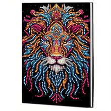 Load image into Gallery viewer, Special Shaped Lion 50 Pages Diamond Painting Notebook for Adults Students