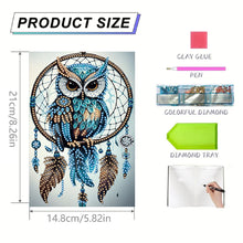 Load image into Gallery viewer, Special Shaped Owl Dreamcatcher 50 Pages Diamond Painting Notebook for Adults
