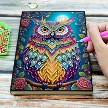 Load image into Gallery viewer, Special Shaped Owl 50 Pages Diamond Painting Notebook for Adults Students
