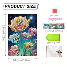 Load image into Gallery viewer, Special Shaped Flower 50 Pages Diamond Painting Notebook for Adults Students