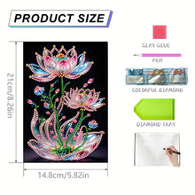 Load image into Gallery viewer, Special Shaped Lotus 50 Pages Diamond Painting Notebook for Adults Students