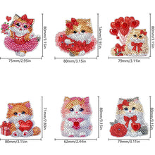 Load image into Gallery viewer, 6Pcs Bouquet Diamond Art Fridge Magnet DIY Fridge Stickers for Car Mailbox Decor