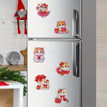 Load image into Gallery viewer, 6Pcs Bouquet Diamond Art Fridge Magnet DIY Fridge Stickers for Car Mailbox Decor