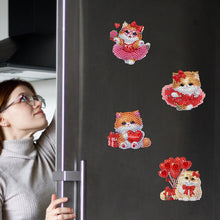 Load image into Gallery viewer, 6Pcs Bouquet Diamond Art Fridge Magnet DIY Fridge Stickers for Car Mailbox Decor