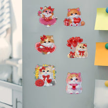 Load image into Gallery viewer, 6Pcs Bouquet Diamond Art Fridge Magnet DIY Fridge Stickers for Car Mailbox Decor