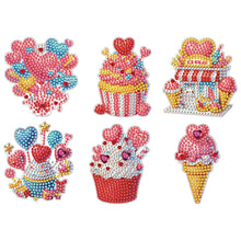 Load image into Gallery viewer, 6Pcs Bouquet Diamond Art Fridge Magnet DIY Fridge Stickers for Car Mailbox Decor