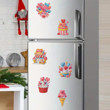 Load image into Gallery viewer, 6Pcs Bouquet Diamond Art Fridge Magnet DIY Fridge Stickers for Car Mailbox Decor