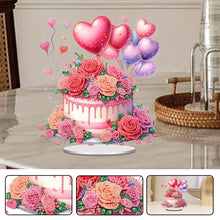 Load image into Gallery viewer, Acrylic Special Shape Flower Cake Desktop Diamond Art Kits for Home Office Decor
