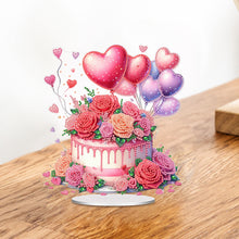 Load image into Gallery viewer, Acrylic Special Shape Flower Cake Desktop Diamond Art Kits for Home Office Decor