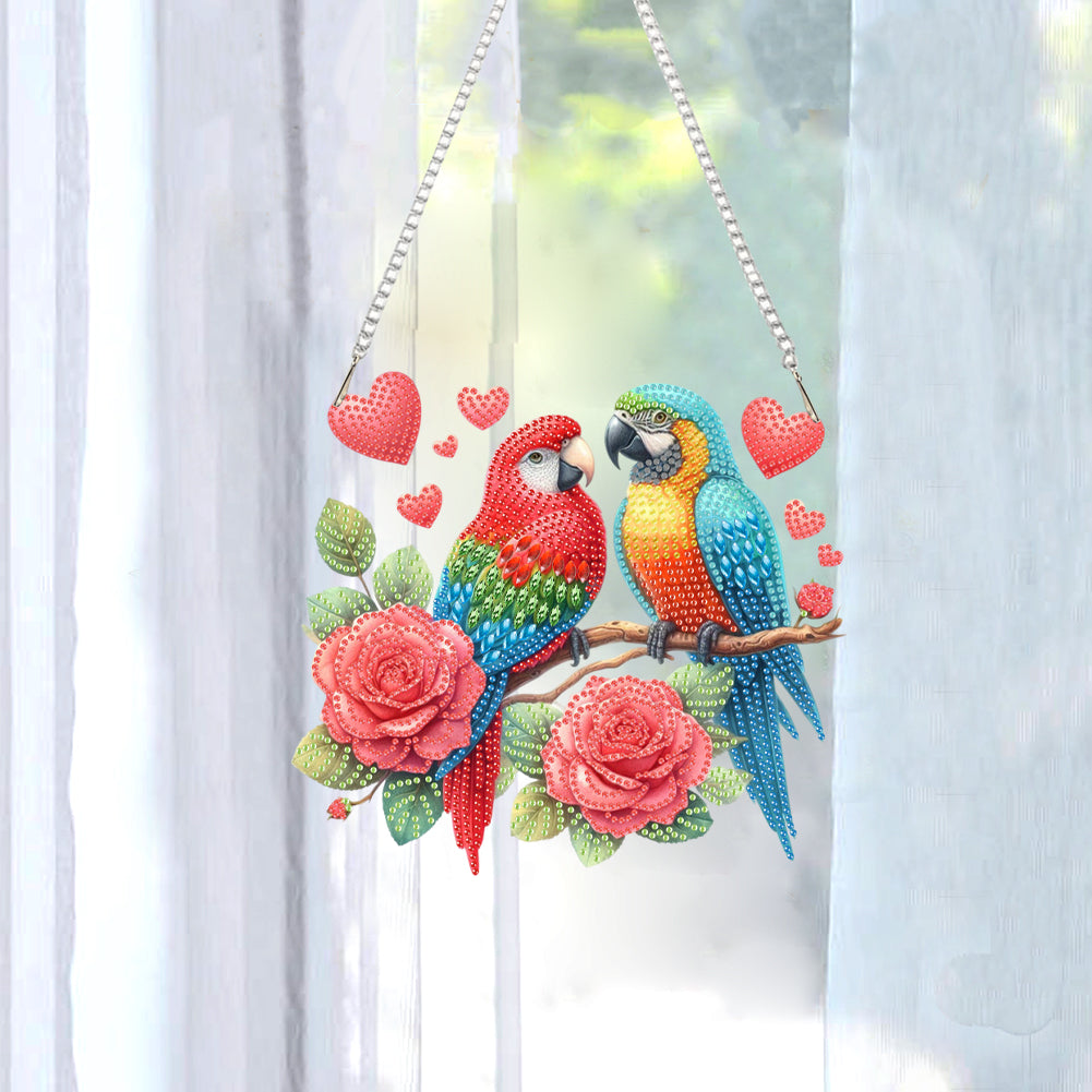 Acrylic Special Shape Flower Bird Love Diamond Painting Ornaments for Art Crafts