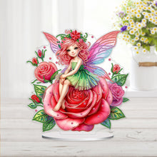 Load image into Gallery viewer, Acrylic Special Shape Rose Fairy 5D DIY Diamond Painting Desktop Ornaments